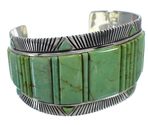 Southwest Sterling Silver Turquoise Sturdy Bracelet VX60708