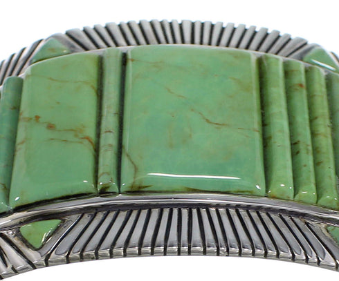 Southwest Sterling Silver Turquoise Sturdy Bracelet VX60708