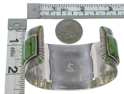 Southwest Sterling Silver Turquoise Sturdy Bracelet VX60708