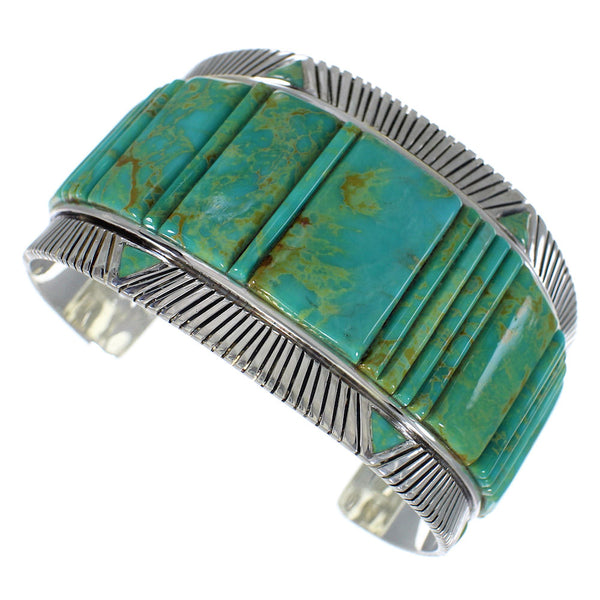 Sterling Silver Turquoise Heavy Bracelet VX60711