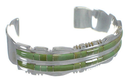 Southwest Sterling Silver Turquoise Heavy Bracelet VX60726