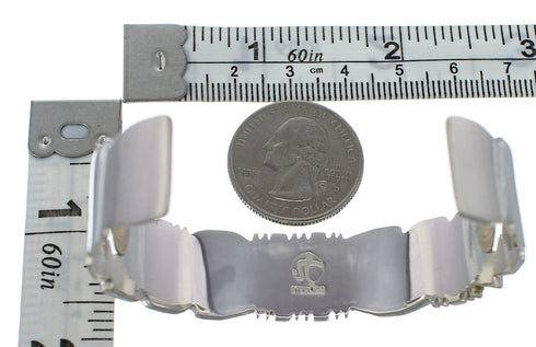 Southwest Sterling Silver Turquoise Heavy Bracelet VX60726