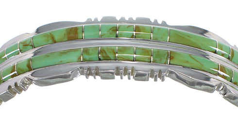 Southwest Genuine Sterling Silver Turquoise Heavy Bracelet VX60727