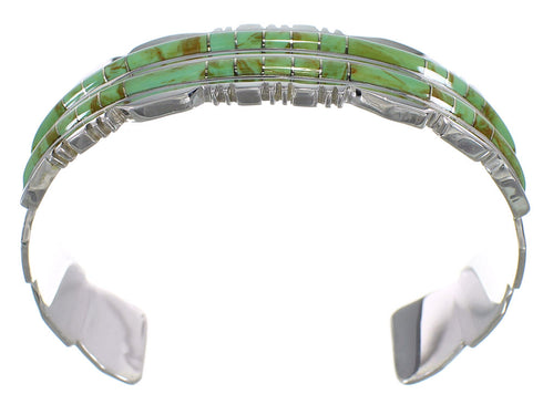 Southwest Genuine Sterling Silver Turquoise Heavy Bracelet VX60727