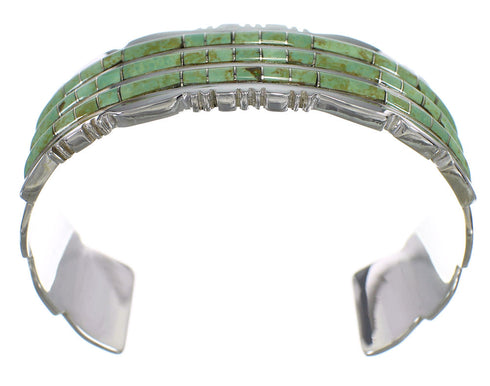 Southwest Authentic Sterling Silver Turquoise Heavy Bracelet VX60730