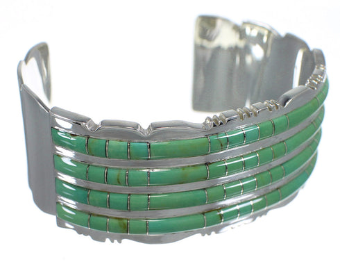 Southwest Sterling Silver Turquoise Well-Built Bracelet VX60733