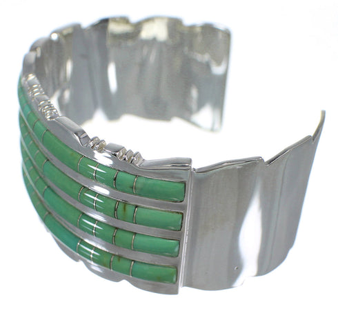 Southwest Sterling Silver Turquoise Well-Built Bracelet VX60733