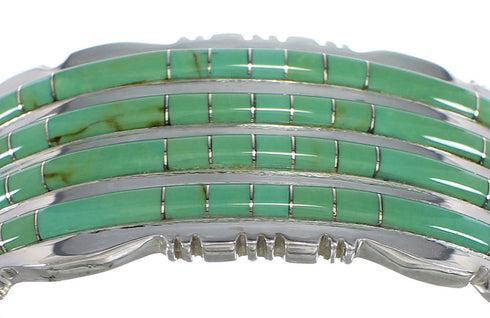 Southwest Sterling Silver Turquoise Well-Built Bracelet VX60733