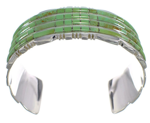 Southwest Genuine Sterling Silver Turquoise Well Built-Bracelet VX60743