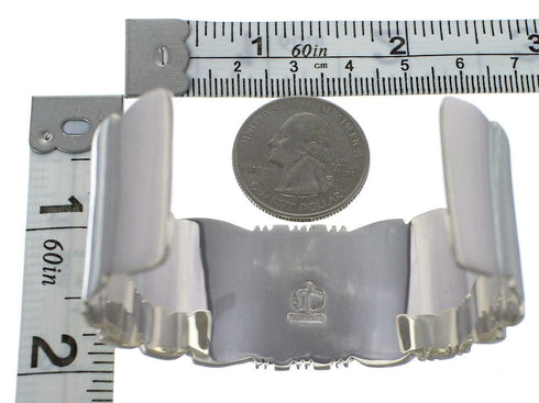 Southwest Genuine Sterling Silver Turquoise Well Built-Bracelet VX60743