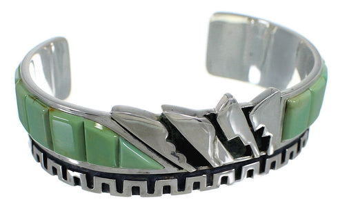 Genuine Sterling Silver And Turquoise Cuff Bracelet VX60759