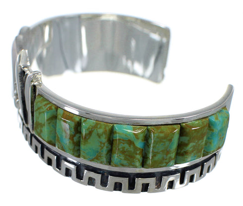 Authentic Sterling Silver And Turquoise Cuff Bracelet VX60761