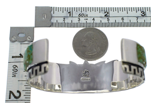 Authentic Sterling Silver And Turquoise Cuff Bracelet VX60761