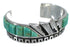 Southwest Sterling Silver And Turquoise Cuff Bracelet VX60762
