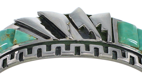 Southwest Sterling Silver And Turquoise Cuff Bracelet VX60762