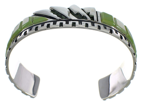 Southwest Authentic Sterling Silver And Turquoise Cuff Bracelet VX60765