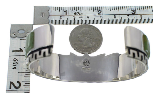 Southwest Authentic Sterling Silver And Turquoise Cuff Bracelet VX60765