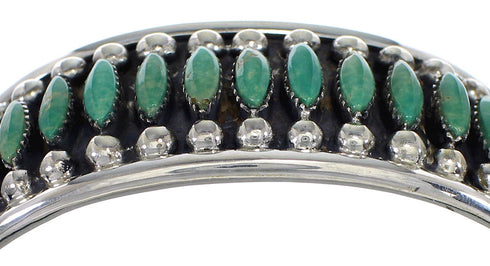 Substantial Sterling Silver Turquoise Cuff Bracelet VX60178