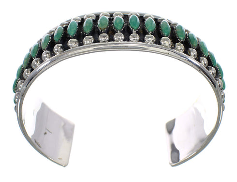 Substantial Sterling Silver Turquoise Cuff Bracelet VX60178