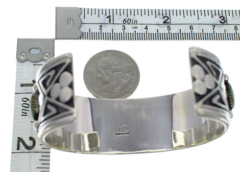 Substantial Sterling Silver Turquoise Cuff Bracelet VX60178