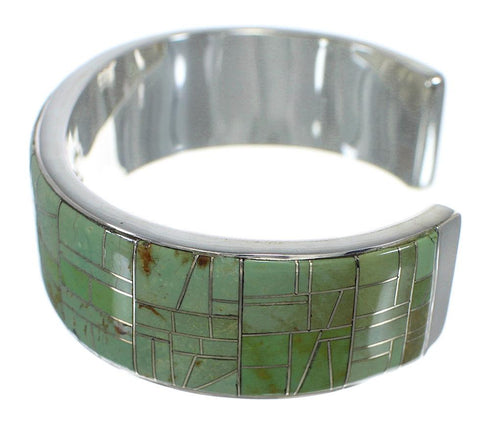 Substantial Sterling Silver Turquoise Bracelet Jewelry VX60459