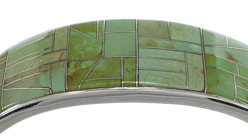 Substantial Sterling Silver Turquoise Bracelet Jewelry VX60459