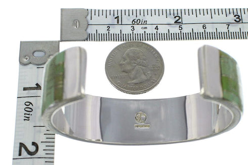 Substantial Sterling Silver Turquoise Bracelet Jewelry VX60459