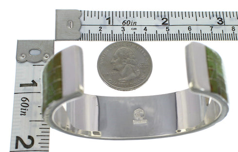 Sturdy Sterling Silver Turquoise Bracelet Jewelry VX60474