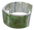 Well Built Sterling Silver Turquoise Inlay Bracelet Jewelry VX60495