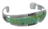 Southwestern Sterling Silver Turquoise Inlay Cuff Bracelet VX60551