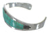 Southwestern Genuine Sterling Silver Turquoise Inlay Cuff Bracelet VX60554