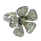 Turquoise Flower Sterling Silver Ring Size 5-1/4 RX59737