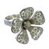 Turquoise Flower Sterling Silver Ring Size 5-1/4 RX59737