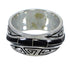 Sterling Silver And Jet Water Waves Ring Size 4-3/4 VX59886
