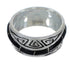 Sterling Silver And Jet Water Waves Ring Size 4-3/4 VX59886