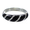 Jet And Sterling Silver Jewelry Ring Size 5 VX59926