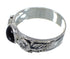 Genuine Sterling Silver Jet Flower Southwest Ring Size 7-1/2 VX59982