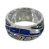 Lapis And Opal Inlay Water Wave Southwestern Sterling Silver Ring Size 6-1/2 WX61055