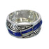 Lapis And Opal Inlay Water Wave Sterling Silver Southwestern Ring Size 7 WX61057