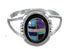 Authentic Sterling Silver Multicolor Inlay Ring Size 6-1/4 MX60257