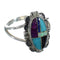 Multicolor Inlay Silver Southwest Jewelry Ring Size 4-3/4 MX60481