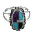 Silver Southwest Multicolor Inlay Jewelry Ring Size 5-1/4 MX60486