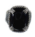 Sterling Silver And Jet Southwest Jewelry Ring Size 8-1/2 WX60467