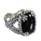 Southwest Jewelry Jet And Genuine Sterling Silver Ring Size 5-1/4 WX60510