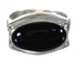 Southwestern Jet Sterling Silver Jewelry Ring Size 5-1/2 WX60642