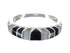 Genuine Sterling Silver Southwestern Jet And Mother Of Pearl Inlay Ring Size 7 WX60792