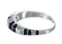 Southwest Jet And Mother Of Pearl Inlay Sterling Silver Ring Size 5-3/4 WX60779