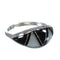 Jet And Mother Of Pearl Sterling Silver Ring Size 6-3/4 FX92447