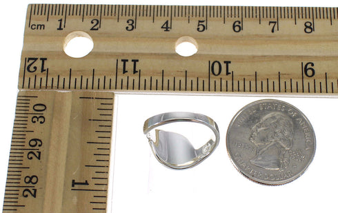 Sterling Silver Jet And Mother Of Pearl Jewelry Ring Size 8-3/4 FX92503