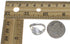 Jet And Mother Of Pearl Sterling Silver Ring Size 4-3/4 FX92464